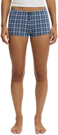 Cotton On Womens Dreamy Soft Micro Short in Steely Blue Heather Check at Nordstrom, Size X-Small