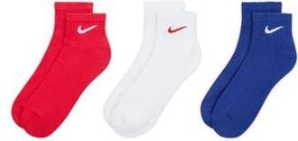 Nike 3-Pack Everyday Cushion Ankle Socks in Red/White/Blue at Nordstrom Rack, Size Large