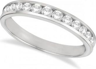Allurez Channel-Set Diamond Anniversary Ring Band Palladium (0.50ct)