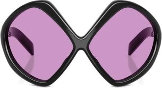 Prada Occhiali da sole oversize - Nero