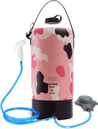 OEM Bolsa De Ducha Solar Port&aacute;til, 10 L/2,64 Galones, Bolsa De Ducha Port&aacute;til Para Camping, Con Bomba De Pie Y Boquilla De Ducha Para Playa, Camping, Nata