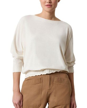 Lilla P Elastic Hem Dolman Boatneck Top