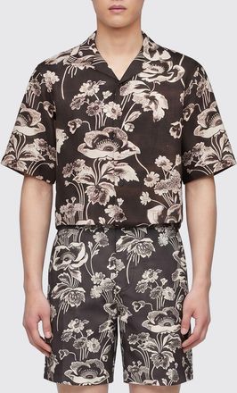 Commas Camicia in lino floreale