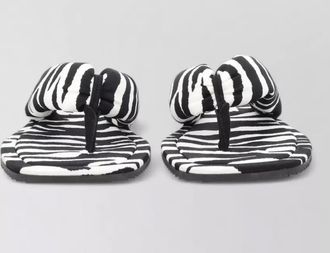 The Attico indie flat slide sandal zebra pattern