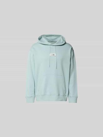 Maison Margiela Regular Fit Hoodie mit Logo-Detail in Helltuerkis, Gr&ouml;&szlig;e XL