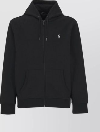 Ralph Lauren cotton hooded sweatshirt with ribbed details