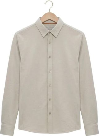 Cast Iron Overhemden, Heren, Beige, L, Katoen, CF Tech Fine Jersey Shirt