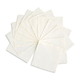 Solino Home Cotton Linen Plain Cocktail Napkins - Dru, 6 x 6 in Ivory at Nordstrom, Size Small