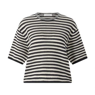 Anine Bing Round-neck Knitwear, female, Black, Size: XS Round-neck Knitwear