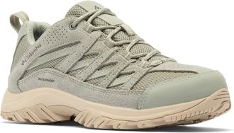 Columbia Womens Crestwood Waterproof Hiking Shoe, Grey Green/Ancient Fossil, 6.5
