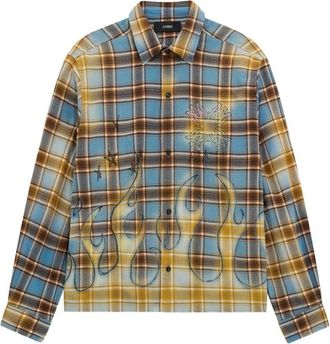 Amiri MA Quad Bleached Flannel Shirt