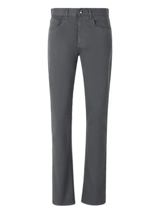 Canali tonal-stitching jeans - Grey