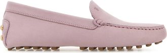 Tod's Tods Antiqued Pink Suede Loafers