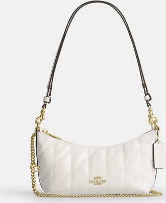 Coach Caitlin Shoulder Bag With Quilting And Charm