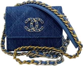 Chanel Pre-owned Denim Shoulder Bag - Dames - Vintage Schoudertas - Blauw - ONE Size - Denim - Vintage