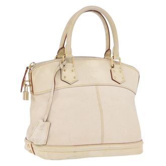 Louis Vuitton Suhali Lockit Leather White Leather Handbag (Pre-Owned)