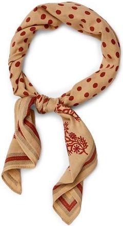 Saachi Floral & Dot Print Bandana in Brown at Nordstrom Rack
