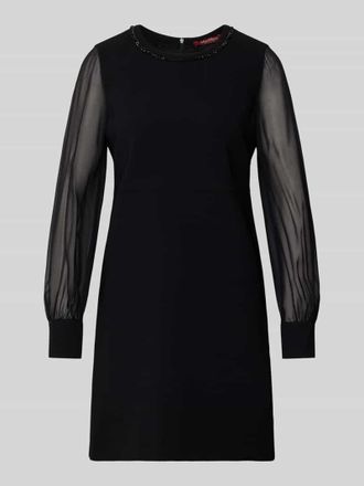 Max Mara Knielanges Cocktailkleid mit semitransparentem Arm in Black, Gr&ouml;&szlig;e 40