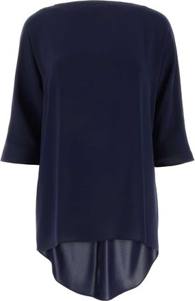 Max Mara Midnight Blue Triacetate Blend Ferro Blouse