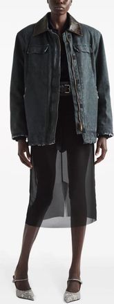 Prada Womens Georgette Skirt - Black - Size EU 44 (Womens)