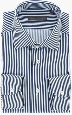 Corneliani Striped Stretch Fabric Shirt with French Collar size 40