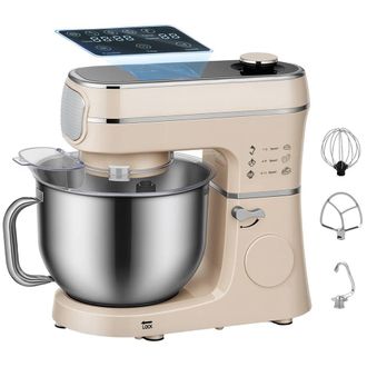 HOMCOM 6L 1400W Stand Mixer with 11 Speeds & Fermentation Function in Cream