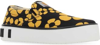 Marni Womens Printed Canvas Slip Ons Zo266 Sneaker