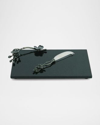 Michael Aram Black Orchid Cheese Board with Knife
