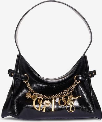 Chlo&eacute; Hobo-Tasche aus knittigem gl&auml;nzendem Kalbsleder Chlo&eacute; Charms