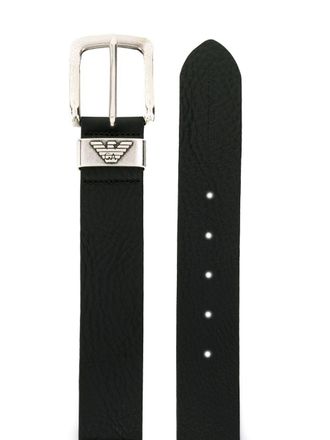 Emporio Armani Logo Plaque Belt - Black