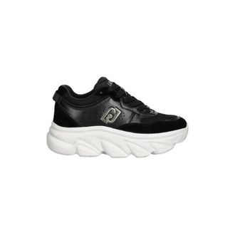 Liu Jo Sneakers, female, Black, Size: 7 US Calf Leather Sneaker in Steffy Style