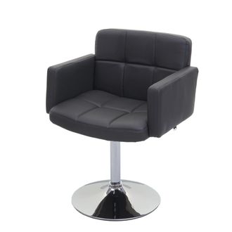 Hhg Hhg - Silla De Comedor Orlando, Silla De Cocina Silla Giratoria, Imitaci&oacute;n De Cuero Cromo, Gris