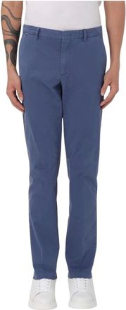 HUGO BOSS Heren, Broeken, Blauw, Maat: W44 Katoen