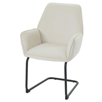 Hhg Hhg - Nunca Usado] Silla Basculante 410, Silla De Comedor Silla De Cocina, Tela/textil Oeko-tex Mvg, Crema-beige