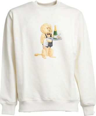 Dr&ocirc;le de Monsieur Le Sweatshirt Poodle - Heren - Sweatshirts - Wit - M - Katoen - Hoodies & sweatvesten