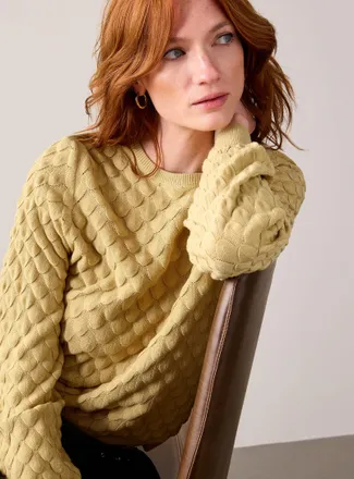 Contemporaine Womens Mermaid-scale sweater