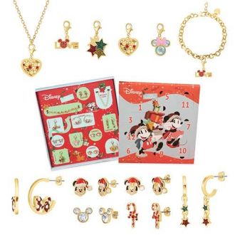 Disney Mickey & Minnie Advent Calendar 12-Piece Jewelry Set in Multicolor at Nordstrom