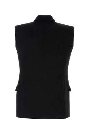 VTMNTS Mens Black Wool Sleeveless Blazer Giacche E Gilet