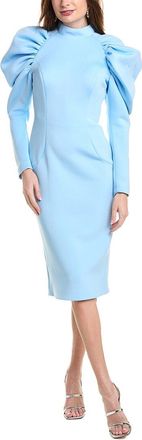 Jovani Scuba Puff Sleeve Cocktail Dress