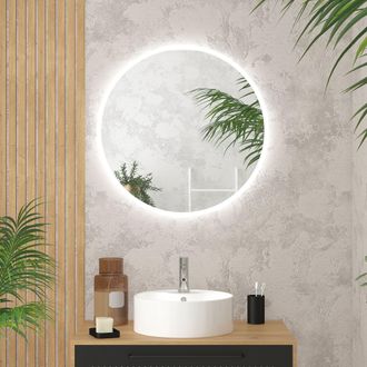 Aurlane Miroir Led Ip24 R&eacute;versible - 70x70cm Go Round Led 70