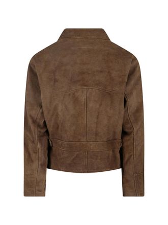Maison Margiela Mens Jackets Brown Cow Leather