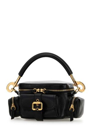 Chlo&eacute; Womens Black Leather Small Camera Bag Handbag Borse A Mano