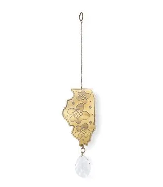 Matr Boomie Illinois State Blue Violet Engraved Suncatcher in Brass at Nordstrom