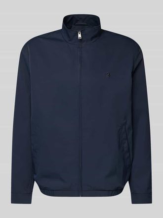HUGO BOSS Regular Fit Blouson mit Logo-Stitching Modell H-CARVO in Marine, Gr&ouml;&szlig;e 46
