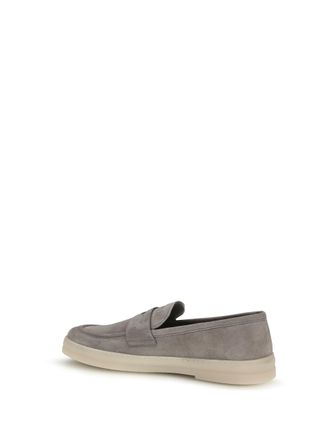 Prada Mens Suede Loafers Cloud Calf Leather