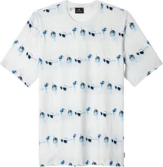 Paul Smith Round Neck Short Sleeve T-Shirt - Heren - T-shirts - Wit - S - Tops