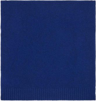 Malo ribbed-trim scarf - Blauw