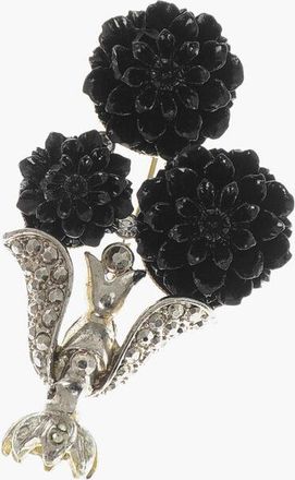 Dsquared2 Metal Brooch with Floral Design and Rhinestones size One Size