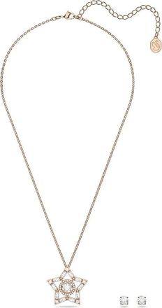 Swarovski Halsketten - Stella Necklace And Earrings Set - Gr. unisize - in Gold - für Damen