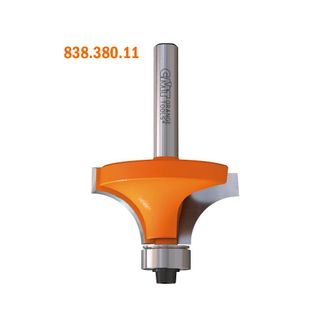 CMT Cmt - Fresa C&oacute;ncavo Con Rodamiento Hw S=6 - Di&aacute;metro 25,4 Mm - Radio 6,4 Mm - Taillants En Carburo De Tungsteno Para Cortes Precisas